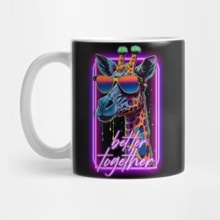 Neon Giraffe with Sunglasses Motivational Quotes Mug